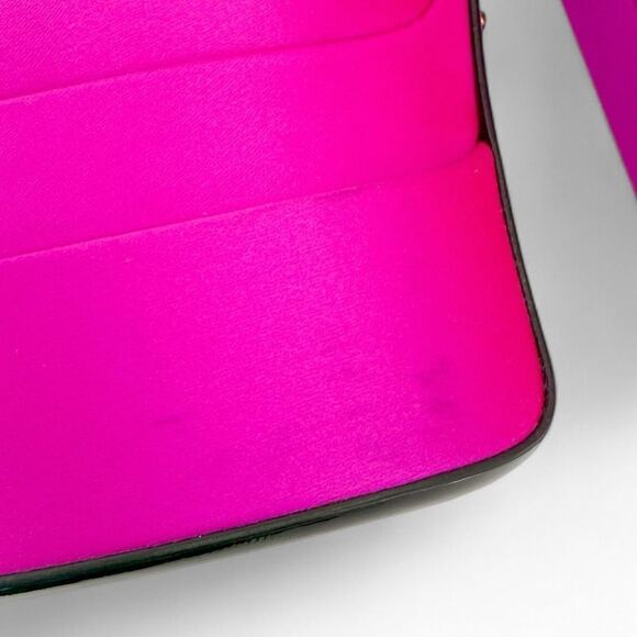 VERSACE Aevitas Fuchsia Crystal-Embellished Platform Block Heel Pumps Si… - Picture 10 of 17